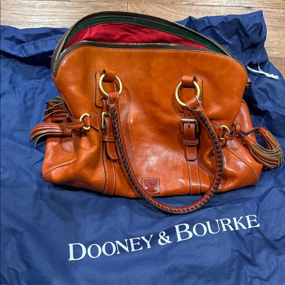 Dooney & Bourke Florentine Domed Buckle Leather Satchel